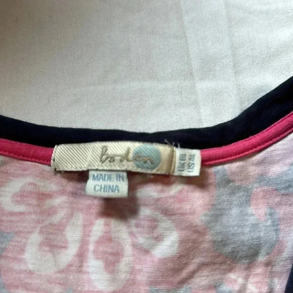 Boden Floral midi faux wrap dress size 4L - Picture 3 of 6